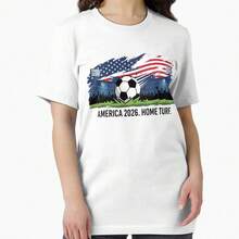America 2026 Home Turf World Soccer Gift Essential T-Shirt - White - View 1