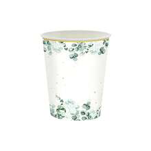10pcs/20pcs Sage Green Leaves Color Party Supplies Serve Guests Eucalyptus Flowers Disposable Paper Plates Napkins And Cups For Bridal Baby Shower Birthday Wedding Party Decorations - Multicolor - View 7