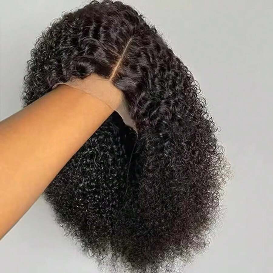Bob Wig Human Hair Deep Wave Glueless Wigs Pre Plucked Pre Cut 13x4 Lace Closure 250% Density Ready To Wear Bob Wigs For Women Beginner Friendly (Curly Bob Wig, 12inch) - Natural Black - 查看 1