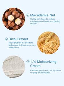 Dove 温和清洁，令肌肤柔软透亮，多芬身体磨砂膏 1 罐 298克，夏威夷坚果米糠磨砂膏，质地细腻，滋润滋养，适合全身护理 - 298g 澳洲堅果&米粹 - 查看 3