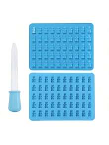 1pc Silicone Mold DIY, Silicone Candy Mold With Dropper, Dinosaur, Donut, Small Heart, Cute Bear Shapes, Silicone Mold For Animal Chocolate Gummy Candy - View 17