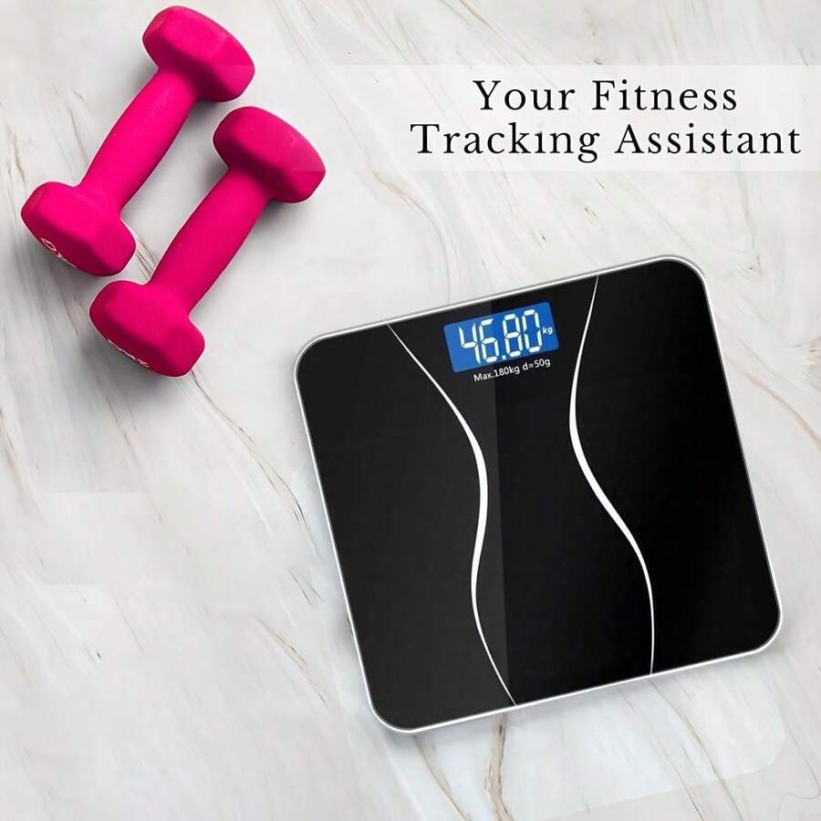 Wireless Digital Bathroom Scale/Body Weight Scale, Tempered Glass Panel, With LCD Display - Switchable Pound/Kilogram Units, Powered By 2 AAA Batteries (Not Included), Can Accurately Measure Adult Male And Female Weight, Fashionable Design, Suitable As Holiday Gift, Christmas Gift, Summer Essential - Multicolor - View 1