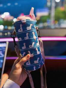 1 件便携式隔热饮料杯袋托架、斜挎包 - 彩色 - 查看 5