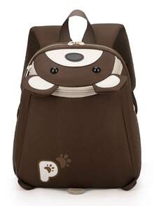 New Cartoon Pattern Children's Backpack, Suitable As Gift For Son Or Daughter - Dark Brown - View 5