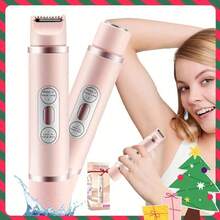 2 In 1 Electric Shaver For Women, Rechargeable Electric Shaver & Accessories For Christmas Gift, Wet And Dry Use Body Trimmer For Home & Travel, Winter & New Year Gift, Stocking Fillers, Gift Set - Versión de auditoría - Ver 1