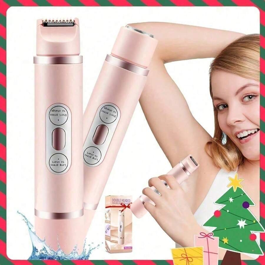 2 In 1 Electric Shaver For Women, Rechargeable Electric Shaver & Accessories For Christmas Gift, Wet And Dry Use Body Trimmer For Home & Travel, Winter & New Year Gift, Stocking Fillers, Gift Set - Versión de auditoría - Ver 1