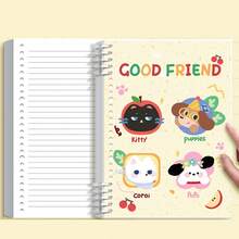 高颜值墨迹泼墨厚实活页笔记本，学生横线可拆卸可爱笔记本，卡通线圈笔记本 - 款式一 - 查看 10