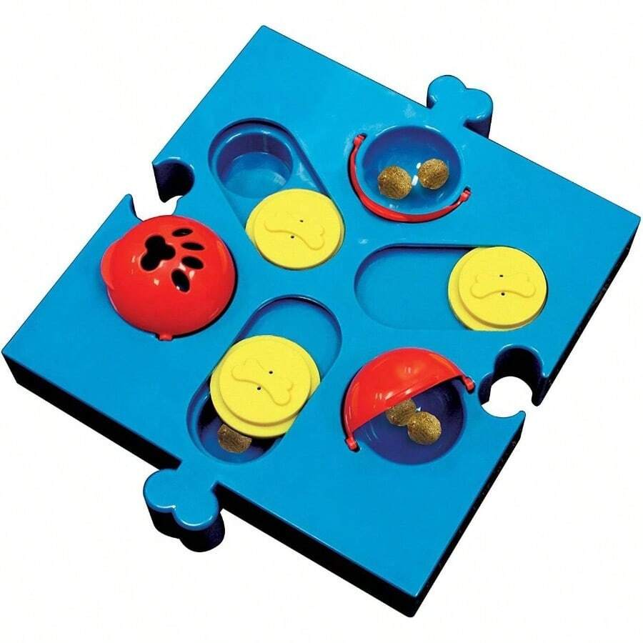 By Products Interactive Seek - A - Treat Flip 'N' Slide Dog Puzzle Dog Treat Reward Connector Puzzle Improves Your Dog's IQ Specially Designed Training Treats - 1 - View 1