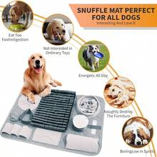 Snuffle Dogs Iteractive Dog Puzzle Used Training Stress This Sniffing Effectively Slows Your Dog's Eating Pace. Suitable Indoor And Outdoor Use. Gray 26x 17 Inches - Gray - View 7