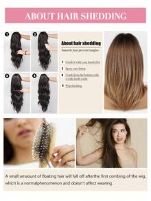 18 Inch Black & Brown Layered Wig With Bangs, Soft & Easy To Style Synthetic Hair, Suitable For Daily Wear, Work, Holidays, Halloween, Christmas, Gift For Women - Brown Ombre - View 10