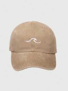 1pc New Washed Baseball Cap With Simple Wave Pattern Embroidery, Unisex, Suitable For Couples And Students, Versatile Dad Hat - Waves - View 11
