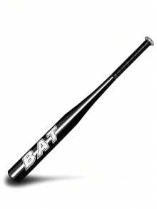 1pc Aluminum Alloy Baseball/Softball/T-Ball Bat, Lightweight High Gloss Home Defense - Black - View 6