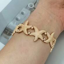 [Vacation Style Strap] 1pc Elastic Starfish Watch Band, Compatible With Apple Watch Bands 38/40/41/42/44/45/46/49mm, Zinc Alloy Stretch Strap, Suitable For Apple Watch Ultra 3/2/1 Series 1-11, Vacation Style Strap - Multicolor - View 9