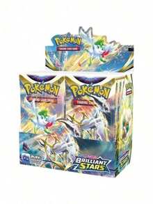360pcs/Box Pokemon Trading Card Game, 10pcs/Pack, Sword & Shield Series, Brilliant Stars Expansion Pack, Card Collection, Rare Cards, Card Battle, Tabletop Game, Holiday Gift, Party Favor, Christmas Present, Gift For Kids - Multicolor - View 1