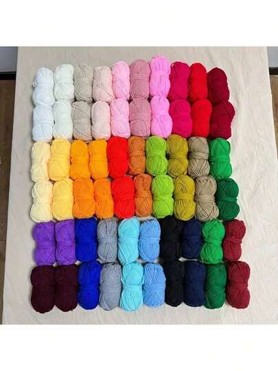 12pcs Milk Cotton Colored Yarn, Suitable For DIY Knitting Of Halloween, Christmas, Thanksgiving, Mother's Day Scarves, Dolls, Gloves, Valentine's Day, Back To School, Birthday, Holiday Gifts, Knitting & Crochet Beginner Set