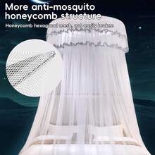 ZORBES ®   Mosquitero de Camas, Mosquitero con Funda, 106 * 35.5 Pulgadas, Bed Mosquitera Anti-Insectos para Cúpula Blanco, Suave y Cómodo, Adecuado para Cama Doble, Hamacas Cunas, Hogar - 1 - Ver 6