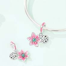 1 Piece Spring Series - Flower, Bird, Butterfly Pendant Suitable For 3mm Original Bracelet, Necklace, DIY Bead Making, Women's Daily Gift, Birthday Party, Festival Gift - Multicolor - View 6