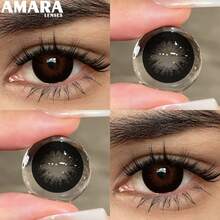 AMARA 1 Cặp Màu Nâu Mềm Mại - Trang Điểm Mắt Đẹp - Thời hạn sử dụng 1 năm. Thích hợp sử dụng hàng ngày, hoàn hảo cho dịp Giáng sinh/Lễ tình nhân. - BEAUTYEYE-BLACK-4 - Xem 3