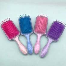 1pc K-Pop Girl Group Inspired Makeup Brush Set, Lumi Rotating Air Cushion Massage Comb, Anti-Static Hair Volumizing Tool, CE Certified (Random Style) - Multicolor - View 3