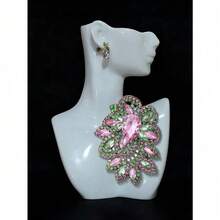 Women Brooch, Lapel Pin - 粉紅色 0957 - 查看 1