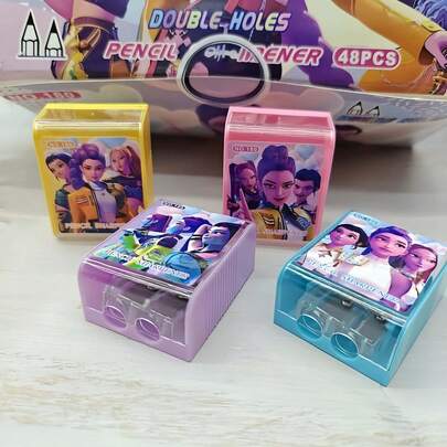 Juego de artículos de papelería popular de grupo femenino de KPOP, sacapuntas, estuche para lápices, útiles escolares para estudiantes