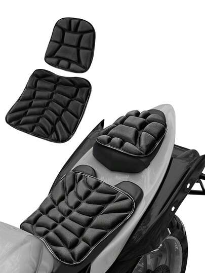 Motorcykel- och cykelsitsdynor i högdensitetsminnesskum, med EVA 3D-ventilerande halkfri design, förbättrad körkomfort, passar alla motorcykelmodeller