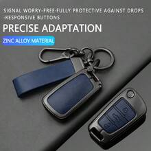 Car Key Fob Cover (With Key Chain) - Suitable For Audi A1, A3, A4 8P, 7.99L, 8V, A5, B6, B7, A6, A7, C5, C6, Q2, Q3, Q5, Q7, 4F, S3, S4, S6, RS3, TT Models - Minimalist & Fashionable Design - Multicolor - View 4