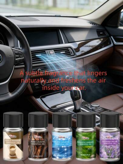Homonth 车载空气清新剂套装，淡雅香氛，日常自然持久清新，车内空气净化器，温和自然除臭剂