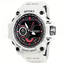Large Screen Electronic Watch, Alarm, Luminous, Stopwatch, Dual Display, Durable And Waterproof Sports Watch, Great Gift - Multicolor - View 3