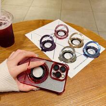 这款全新超薄钻石胶手机指环支架适用于及其他多种智能手机，采用镂空懒人设计，是一款优质手机壳桌面支架。 - 彩色 - 查看 6