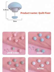 8-Pack Bed Quilt Fasteners, Household Bed Sheet Anti-Slip Artifact, Thick Quilts Available - Multicolor - View 6