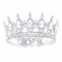 2pcs/Set Baroque Style Bridal Crystal Crown + Shoulder Strap "Birthday Queen" Set, Suitable For Wedding, Birthday Party, Christmas Party, Masquerade Ball, Women Headpiece Crown - Multicolor - View 13