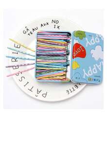 100个/50个女士发夹盒装，彩色钢夹，波浪形单丝夹，发饰套装，小夹子，女孩刘海夹，发夹，顶部夹，边缘夹，爪夹，发爪，发卡，发夹，发饰 - 彩色 - 查看 21