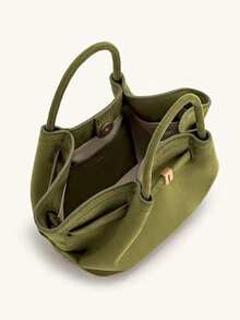 Túi JW Dumpling Bag JH30692 Hana Small dành cho nữ, kiểu dáng mới, có thể đeo vai, đeo chéo hoặc xách tay, đa năng, phù hợp cho công sở, đi chơi, hẹn hò. Chất liệu da lộn nhẹ, bền, rất thời trang và tiện dụng. - Màu xanh lá cây đậm - Xem 8