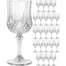 1/3/6/12pcs Acrylic Wine Glass Set, 7oz (Approx. 198.4g) Vintage Stemware Suitable For Wedding, Outdoor Dinner, Valentine's Day. Reusable Vintage Champagne Glasses, Perfect For Valentine's Day, Party, Wedding, Great For Party! - View 2