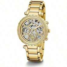 GUESS Ladies Silver Tone Multi-Function Watch GW0403L2 - Gold - View 3