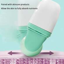 Double Head Ice Roller For Face Eye Puffiness Migraine Pain Relief And Minor Injury Facial Cold Therapy Massage Roller Skin Care - 粉色 - 查看 9