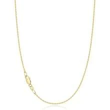 18k Gold Plated 925 Sterling Silver Chain Necklace Women, 1.1mm Chains Necklace Dainty Sturdy Women's Chain, 14/16/17/18/20/22/24 Inches - 18吋(女性平均長度)+ 18K鍍金 - 查看 2