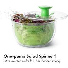 OXO Good Grips Salad Spinner |   Lettuce Spinner |   Fruit Washer |   Fruit Washing Bowl With Strainer |   Vegetable Cleaner |   Salad Cleaner |   Lettuce Washer |   6.22 Quart Capacity - 綠色 - 6.22誇脫 - 查看 11
