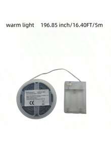 LQHZMYY 1條LED燈條，2色溫，自黏式，可裁剪，電池供電（不含電池），適用於電視背光、梳妝台、櫥櫃、居家、裝飾畫、節日與日常裝飾、電腦氛圍燈、縫紉機燈、電視背光燈條、床頭夜燈、節日裝飾燈、櫥櫃補光燈 - 彩色 - 查看 18