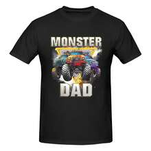 Monster Truck Are My Jam Monster Truck Black 100% Cotton Unisex Loose Casual T Shirt - màu đen - Xem 5