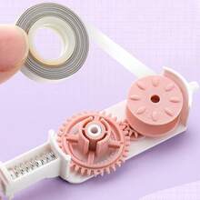 1Pc Purple Pressing Correction Tape White Out Correction Tape Correct Correction Tapes School Office Supplies Instant Correction - Black - 查看 4