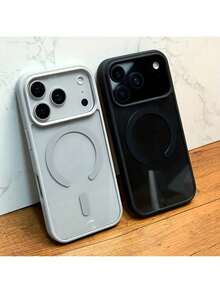Neue Luxus Transparente Magnetische Kabellose Lade Handyhülle, Geeignet für iPhone 17 16 Pro Max Air Plus 15 14 13 12 Pro Max 11 17Promax 17Pro 17Air Stoßfeste Weiche Stoßstange Harte Acryl Rückseite Transparente Abdeckung - Gold - Übersicht 3