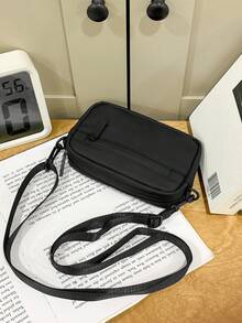 1pc Sling Bag, Waterproof Lightweight Camera Bag, Suitable For Travel And Daily Commute - Black - View 7