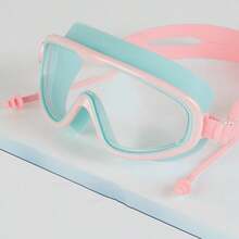 Large Frame Waterproof Anti-Fog High Definition Swimming Goggles, Unisex Diving Swimming Equipment, One-Piece Earplug Swimming Goggles - Multicolor - View 8