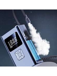 SUITU 便携式轮胎充气泵 - 150psi 无绳便携式气泵，带压力表和 LED 灯，适用于汽车轮胎，充气速度提升 3 倍，也适用于汽车、摩托车、球类和自行车，黑色，内置 7.4V/DC12V 2000mAh 锂电池（有线版本不含电池）。（注意：使用前请充电 3-5 小时 / 点烟器适配器并非适用于所有国家/地区） - 輪胎充氣機 - 查看 11