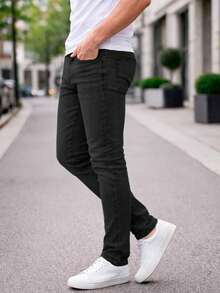 Shendy Vendy Men's Slim Fit Jeans, Slim Fit Style For Men - Black - View 3
