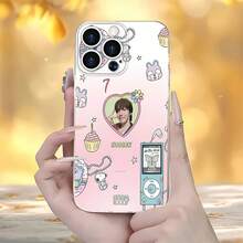 Música divertida y linda de Hoseok con temática rosa.funda de teléfono Fundas compatibles con ,Apple,VIVO,OPPO,,, y Honor.Fabricadas en silicona TPU,ofrecen protección contra golpes y caídas. - transparente - Ver 3