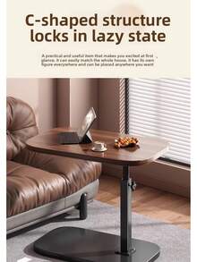Adjustable Side End Table, Minimalist Mobile Coffee Table For Living Room Sofa, Bedroom Nightstand - Multicolor - View 3