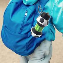 550ml Soccer Ball Foldable Silicone Cup Portable Collapsible Water Cup With Carabiner For Kids Outdoor Sports Travel Camping - Multicolor - View 2